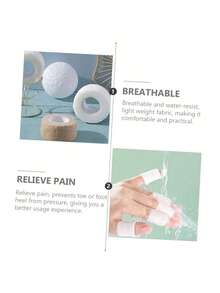 2pcs 4m Toe Friction Bandage, Stretchable Khaki Non-Woven Self-Adhesive Anti-Friction Tape Suitable For Toes, Fingers, High Heels, Leather Shoes For Men And Women - Multicolor - View 8