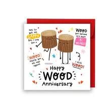 Funny 5th Anniversary Card, Fun Anniversary Cards, 5th Anniversary Gifts, Dating Anniversary Cards, Wedding Anniversary Cards, Meaningful Cards - Multicolor - View 8