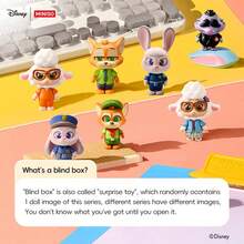 Miniso Đồ trang trí để bàn và sưu tầm theo chủ đề Zootopia Daily Moments của Disney, hộp bí ẩn, nhiều nhân vật, chất liệu vinyl, đế mô phỏng cảnh vật, (giao ngẫu nhiên 1 cái) - Nhiều màu - Xem 7