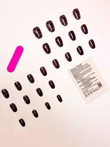 24pcs/Set Minimalist Style Medium Oval Nail Stickers, Unique Sweet Retro Leopard Brown Pattern Design, Suitable For Girls And Women To Wear For Daily Dates And Parties RSPT - Nhiều màu 5 - Xem 7