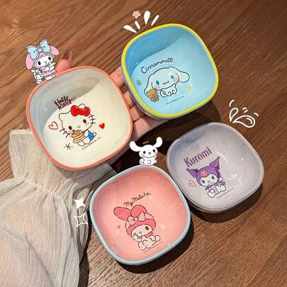 Sanrio 1个三丽鸥陶瓷小碟 - 酱料碟、开胃菜碟、9格火锅调料碟，适用于家庭厨房、西餐厅聚会