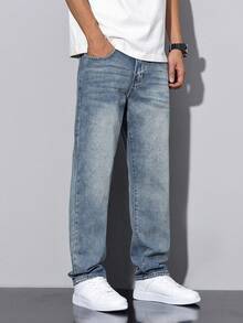 Vaqueros informales para hombre con múltiples bolsillos. - Azul - Ver 6