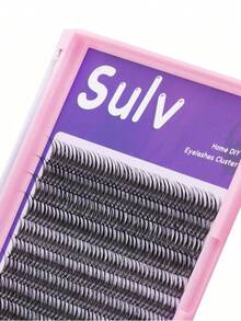 Sulv 400pcs Fish Tail Lash Clusters D Curl Natural Lashes 8mm,10mm,12mm,14mm,16mm To Choose Eyelash Clusters False Lashes - Black - View 5