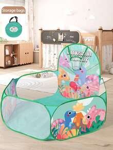 4ft/120cm Foldable Children Ball Pit Tent With Basketball Hoop, Portable Fun Toy, Suitable As Children's Birthday/Easter Gift - Multicolor - View 15