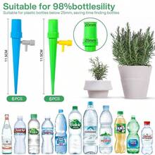 12PCS Sistema de Riego por Goteo para Macetas, Picos de Riego Automtico de Plantas, Regador de Plantas, Dispositivos de Riego Plantas para el Hogar y la Oficina al Aire Libre en Interiores, Flores - inicial - Ver 3