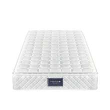 Upholstered Bed With Padded Headboard, Single Bed With Box Spring Base, 90x200 Cm, Grey Linen, Medium - Firm (With Spring Mattress) - Light Grey - View 7