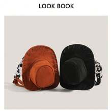 Cartoon  Woody Hat Backpack Bag Men's And Women's 2025 New  Cute Retro Creative Backpack - 棕色 - 查看 7