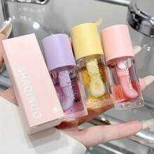 4-Piece Set Of Softening Lip Essence Oil, Moisturizing And Hydrating Plump Lips, Lipstick Primer Lip Balm - Strawberry - 查看 8