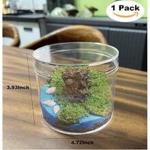 KissYou Acrylic Box With Lid Round Clear Storage Box Organizer Container Acrylic Circle Display Case Wedding Cake Stand,4.73x4Inch - 4.73x4Inch - View 3