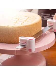 2pcs,Professional Cake Leveler Slicer&Layer Cutter -Adjustable 5-Layer Creative Cake Slicer Baking DIY Tools Bread Split Toast Slicer - Multicolor - View 2