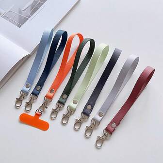 1pc Minimalist Dopamine Wrist Lanyard, Short Wrist Strap For Phone, Camera, Keys, Water Bottle, Bag, Anti-Lost Nylon Neck Strap