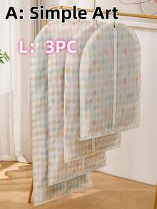 5件/1件 衣物防尘罩，衣服袋，西装罩，收纳袋，衣柜防尘罩，外套罩，适用于存放，婚纱防尘罩，防水收纳袋 - 彩色 - 查看 26