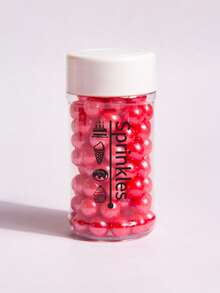 3oz/85g Red Mixed Size Sprinkles, Suitable For Cake Decorating, Wedding Party Decor, Round Pearl Sprinkles For Ice Cream, Cupcakes, Baking, Birthday Party, Valentine's Day Desserts - Red - View 8