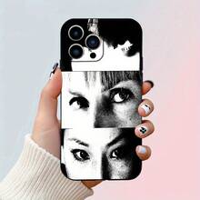 Elige esto para funda de  hecha de TPU en negro, con un diseño de caricatura, a prueba de golpes y duradera. para 11/ 12/ 13/ 14/ 15/ 16 Pro Max, Funda Duradera, Cubierta Antigolpes, Funda Artística, Cubierta de Teléfono de Moda, Funda Resistente a Impactos, Cubierta de Alta Calidad, Protector de Smartphone, Cubierta de , Amantes de Gadgets, Jóvenes Adultos - Mezcla de colores - Ver 9