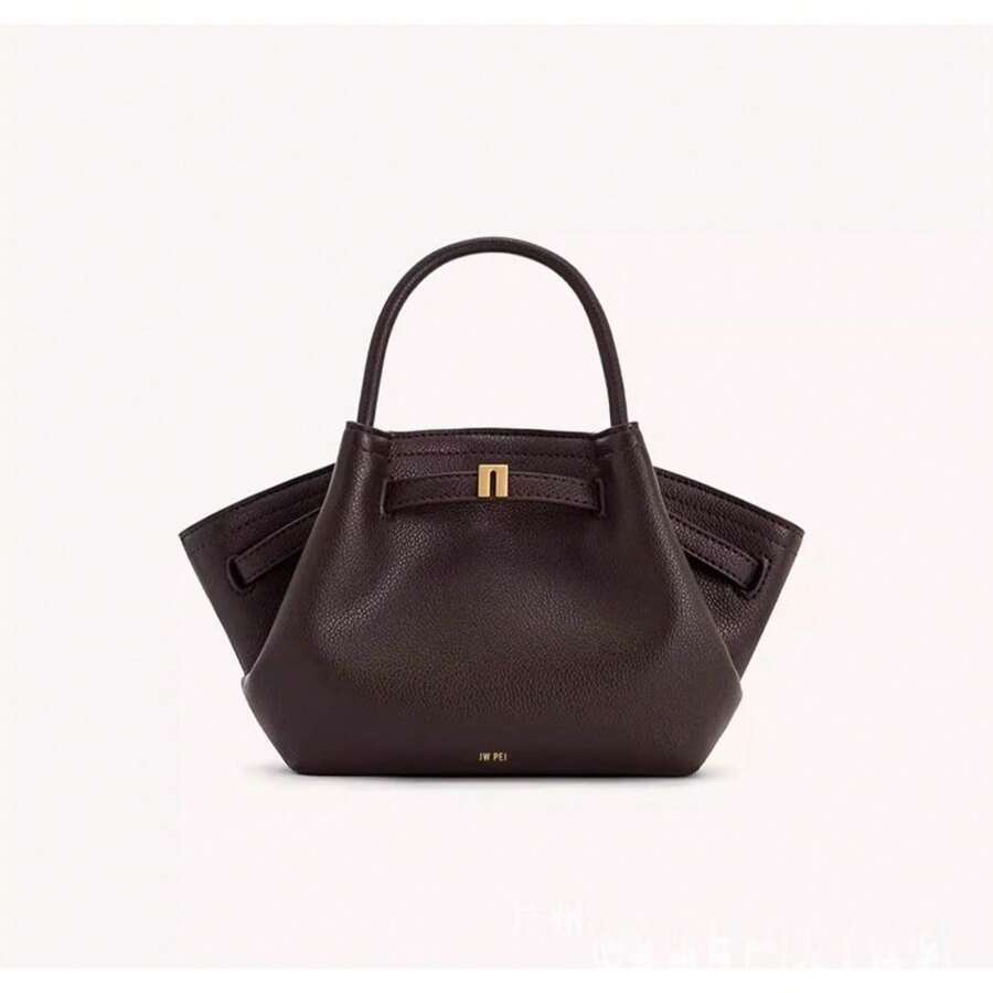 Sac à épaule mode femme JW, sac à main bandoulière, édition spéciale multifonctionnelle, grand sac fourre-tout élégant et durable en forme de ravioli/coquillage - Tabac - Voir 1