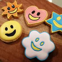 4/6/10件套不锈钢笑脸饼干模具，适用于蔬菜/水果成型、饼干和三明治切割，制作趣味甜点