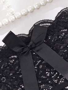 Sexy Lingerie Lace With Bowknot Ladies' Erotic Underwear
