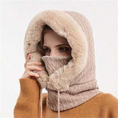 3-In-1 Winter Scarf Mask & Cycling Hat Neck Warmer & Ear Protection Cycling Cap Windproof & Snowproof Design Suitable For Winter Outdoor Leisure And Cycling Wear