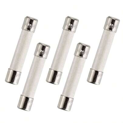 Microwave Fuse 20 Amp 250V Slow - Blow, Universal Ceramic Fuse WB27X10388, , And Other Microwaves, 6mmx 30mm 5 - Pack