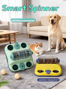 1个旋转式零食隐藏慢食喂食器 - 狗狗猫咪自娱自乐益智玩具，缓解无聊 - 1公升 - 查看 4