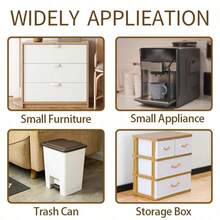 4pcs Swivel Casters With 3 Balls, No Drilling Required, Heavy Duty & Wear-Resistant, Quiet Box Bottom Sliding Casters, 360° Movable Furniture Casters With Ball Bearings - Multicolor - View 7