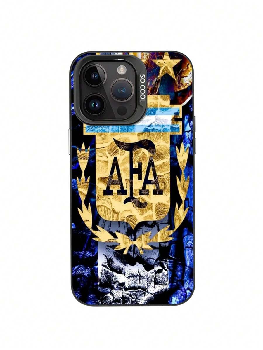 Estampado 2D plano Funda celular Argentina diseño escudo AFA color azul y dorado con textura artística para iPhone 14 Pro Cubierta de teléfono de colores mixtos con estampado completo para 17 PRO MAX/17 AIR/15 ProMax/16 PROMAX/Galaxy S22/S23/S24/S23 Plus/S24 Ultra/S25/A15/A33/A23, cubierta de Halloween, estética de cubiertas, cubierta 2D plana, cubierta vintage, cubierta de collage, cubierta de moda, cubierta con flores, cubierta cool, cubierta adorable, diseño de impresión UV, seguidores de , amantes de la moda - Color mixto 1 - Ver 1