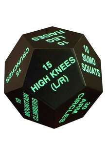 12面励志健身骰子，运动滚轮 - 有趣的健身配件，适用于家庭健身、有氧运动、瑜伽 - 也适用于健身房、健身课程 - 彩色 - 查看 15