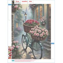 1pc 5D Diamond Painting Kit - "Flower-Laden Street: Gentle Poetic Lines Emerging From The Fireworks" - Large Size Full Diamond Art DIY Diamond Painting Set, Frameless Mosaic Full Round Acrylic Diamond Art DIY Diamond Painting Set, Ideal Home Decor Gift For Home And Office Desk - Multicolor - View 4