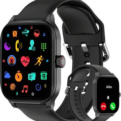 Reloj inteligente multifuncional 2025 NUEVO de 1.75 pulgadas con pantalla táctil HD completa para hombres y mujeres, marcación/recepción de llamadas telefónicas, podómetro, contador de calorías, múltiples modos deportivos, recordatorio de mensajes y de llamadas entrantes, compatible con Android/iOS, regalo de Navidad