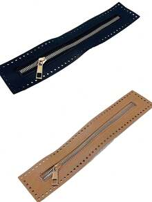 1 pièce de tirette de fermeture éclair en PU double face, quincaillerie de bagage universelle, sangles de sac tissées durables avec trous de fixation, tirette de fermeture éclair tressé élégant double face, quincaillerie de sac, fermeture éclair , tirette de fermeture éclair tissée pour la confection de sacs DIY, convient pour les sacs à main personnalisés, les fourre-tout et les accessoires