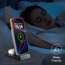 Z4-2 Vertical Foldable 15W Fast Wireless Charger, ABS Plastic Material, Compatible With IPhone 17/16/15/14/13/12/11 Pro Max/XR/XS Max/8 Plus, Galaxy S25/S24/S23/S22/S21/S20, Mate 70/60 Pro/50/40 Series - Multicolor - View 10