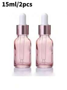 1 Piece 10/15/20/30ml Transparent Pink Essential Oil Essence Dropper Bottle Cosmetic Dispensing Bottle