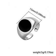 1pc Unique Minimalist 925 Sterling Silver Fashion Elegant Niche Dark Style Open Ring, Suitable For Vacation, Party, Wedding - Silver - View 7