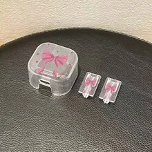 3pcs Pink Bow/Heart Transparent/Flower/Leaf Design Charger Protector Case Set Compatible With IPhone 18W/20W - Includes Data Cable And Power Cord Protector, Perfect Gift Choice - Multicolor - View 5