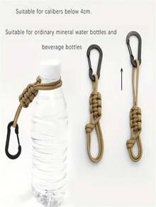 Outdoor Handmade Adjustable Multi-Function Water Bottle Clip, Water Bottle Hanger, Umbrella Rope, Hat Clip, Mineral Water Universal Keychain