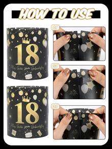 12个黑色金色18/50岁生日灯罩，生日蛋糕皇冠造型，适用于18/50岁生日派对背景装饰、生日灯光装饰、18岁成人派对装饰、退休派对装饰、周年纪念装饰、生日派对氛围道具、生日摄影道具、生日派对桌面摆件、生日厨房和餐厅装饰、房间装饰、家居装饰、生日礼物、派对礼品 - 黑金生日 - 查看 11