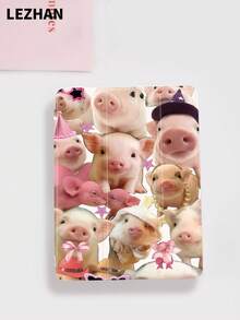 1pc Cute Pig Pattern Tablet Protective Case, Compatible With IPad 10.2" Tablet, Pro 11" 2021/2020/10th Gen, (A16) 11" 11th Gen 2025, Galaxy Tab A8 10.5" 2022, Matepad 10.4/Tab, With Pencil Slot, Anti-Drop, Tablet Stand Cover - Multicolor - View 2