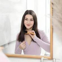 Boar Bristle Slick Back Hair Brush For Sleek Ponytail Bun & Smoothing Hairs, Fly-Aways, Edge Control - Backcombing & Teasing Hairbrush With Wide Rat Tail For Sectioning & Parting ,Hair Styling Tools