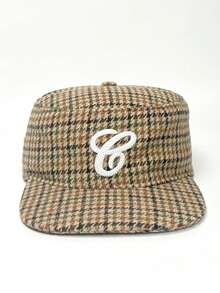 1pc Men's G Letter Embroidered Leopard Print Snapback Hat, Street Hip Hop Cap, Warm Sun Protection Plaid Flat Brim Hat, Christmas Gift - A - View 13