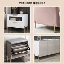 金属家具腿 - 耐用坚固，时尚现代，重型支撑腿，适用于家庭、厨房、室内外桌子、沙发、椅子、咖啡桌、书架、家具、家居装饰、配件、工作工具、圣诞礼物。 - 金色 - 查看 4