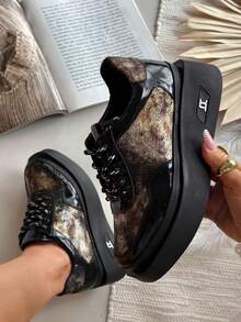 Leather Lace-Up Platform Ankle Boots For Women Artiker 57C2044 Black - Comfortable And Stylish Everyday Boots Black - Black - View 9