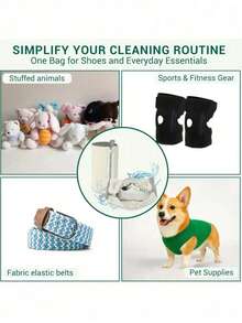 Túi đựng giày dùng cho máy giặt tại nhà, 1 chiếc, túi giặt và chống mài mòn 360°, túi đựng giày tái sử dụng được, có khóa kéo an toàn, phù hợp với máy giặt và máy sấy, phù hợp với nhiều loại và kích cỡ giày, phụ kiện giặt ủi, túi đựng đồ giặt, quà tặng ngày Valentine. - Nhiều màu - Xem 10