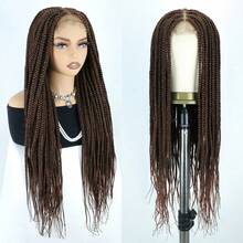30 Inch Synthetic Braided Wig With 4"X4" Lace Front, Lace Box Braided Wig For Daily Wear - Multicolor - View 2