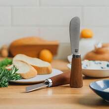 1pc Stainless Steel Multipurpose Butter Knife With Wooden Handle - Great For Spreading Butter, Cheese, Jam And Peanut Butter - Durable And Hygienic Kitchen Essential, Butter Knife | Ergonomic Handle | Durable Kitchen Utensil - Multicolor - View 5