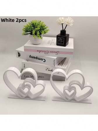 Heart-To-Heart Statue, Simple Black And White Design, Love-Themed Decorative Item, Bookshelf Decorative Sculpture, Desktop Decorative Item, Valentine's Day Gift, Gift Giving, Home Decoration, Souvenir
