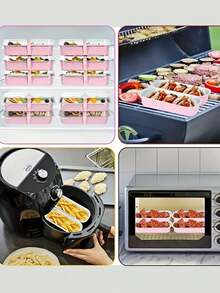 1/5/10 Sets Mini Toast Mold (With Lid And Spoon), Mini Cake Mold Set (With Lid), Rectangular Aluminum Foil Baking Cups, Pink, 6.8 Oz, Rectangular Aluminum Foil Baking Mold, Aluminum Foil Toast Mold, Portable Aluminum Foil Bread Party Dessert Supplies, Suitable For Wedding Birthday Party - Multicolor - View 7