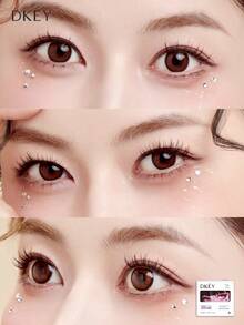 OEIEZ Natural-Looking Fanned Out Criss-Cross Soft & Unique Reusable Fake Eyelashes, Suitable For Daily Wear, Wedding, Date, Party, Music Festival Lash Clusters,Eye Lash Clusters,Individual Eyelashes,Lashes,Fake Lashes - Multicolor - View 6