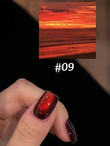 12毫升复古闪光红、蓝、金玻璃珠高密度指甲油凝胶，适用于美甲沙龙、美白、美甲艺术、圣诞美甲 - 彩色 - 查看 17