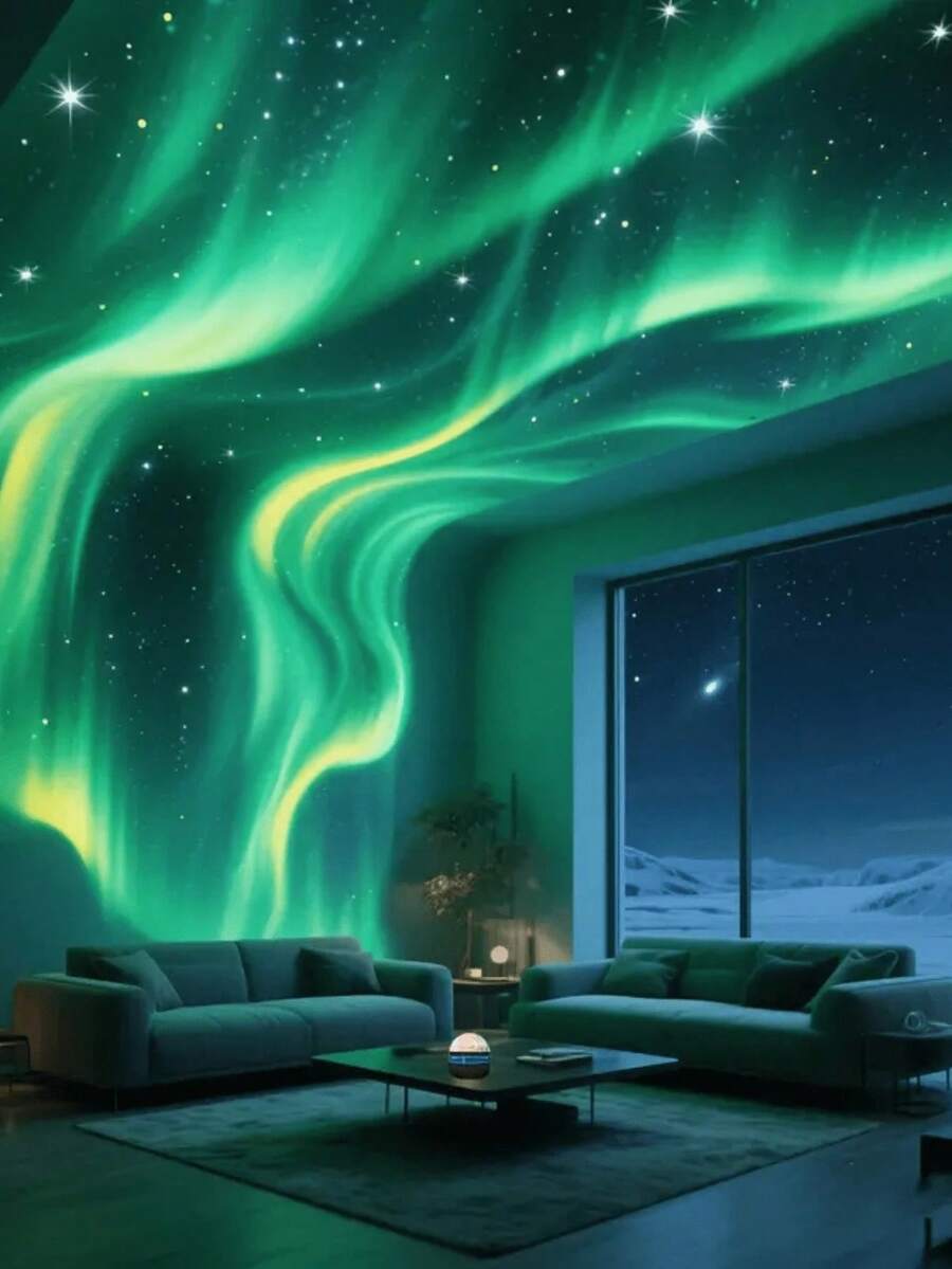 1 Stück Aurora Nachtlichtstreifen mit Fernbedienung - USB betrieben, Raumbeleuchtung, RGB Heim-Dekorationslampe, ideal für Raumdekoration und Geschenke zu Feiertagen