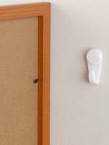 10个隐形塑料墙钩，无痕墙面挂钩，相框悬挂套装，无缝收纳悬挂，适用于相框、艺术品、圣诞装饰品、节日花环、墙面收纳，适用于家庭、办公室、宿舍，适合成人、租房者、房主和艺术爱好者。 - 白色 - 查看 5